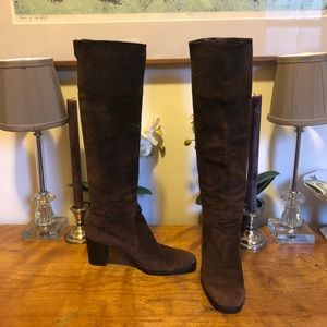 Vintage Brown Suede Gucci Boots, Size 38